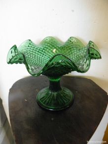 Antigüedades: FRUTERO VIDRIO CRISTAL PRENSADO